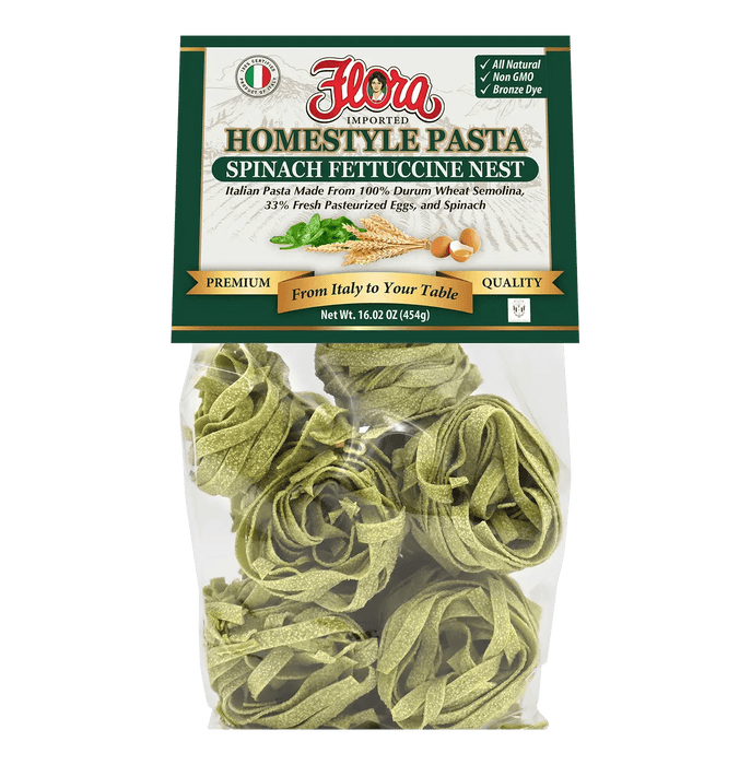 HOMESTYLE FETTUCCINE SPINACH NEST ORGANIC PASTA