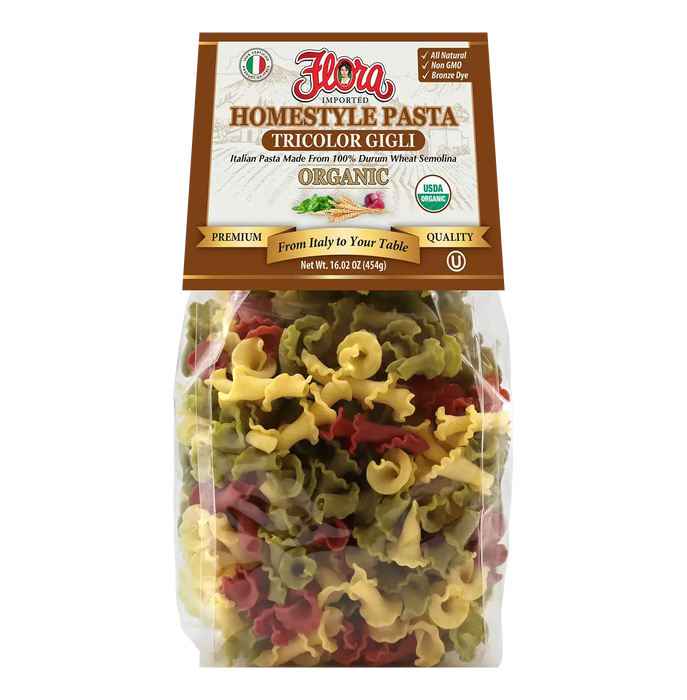 HOMESTYLE GIGLI TRICOLOR ORGANIC PASTA