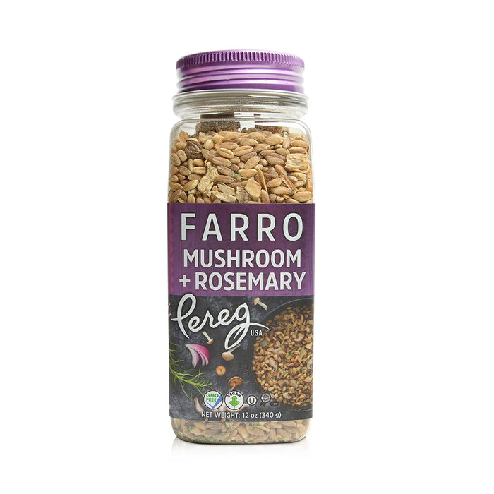 FARRO WITH MUSHROOMS + ROSEMARY