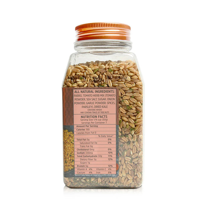 FARRO WITH TOMATO + KALE