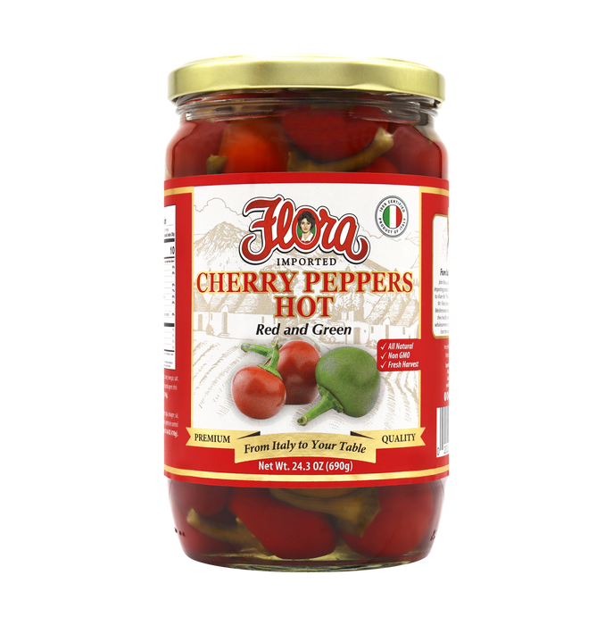 HOT CHERRY PEPPERS - WHOLE RED&GREEN