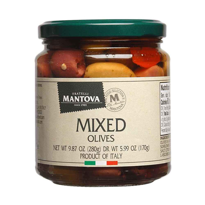 Mixed Pitted Italian Olives - Mantova Brand